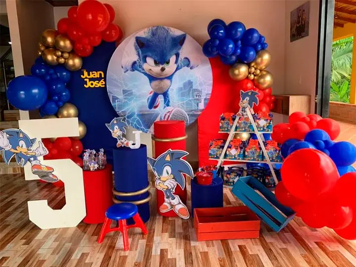 Decoración temática de Sonic