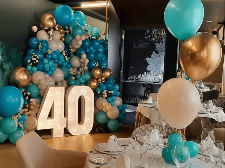Decoración de cumpleaños número 40